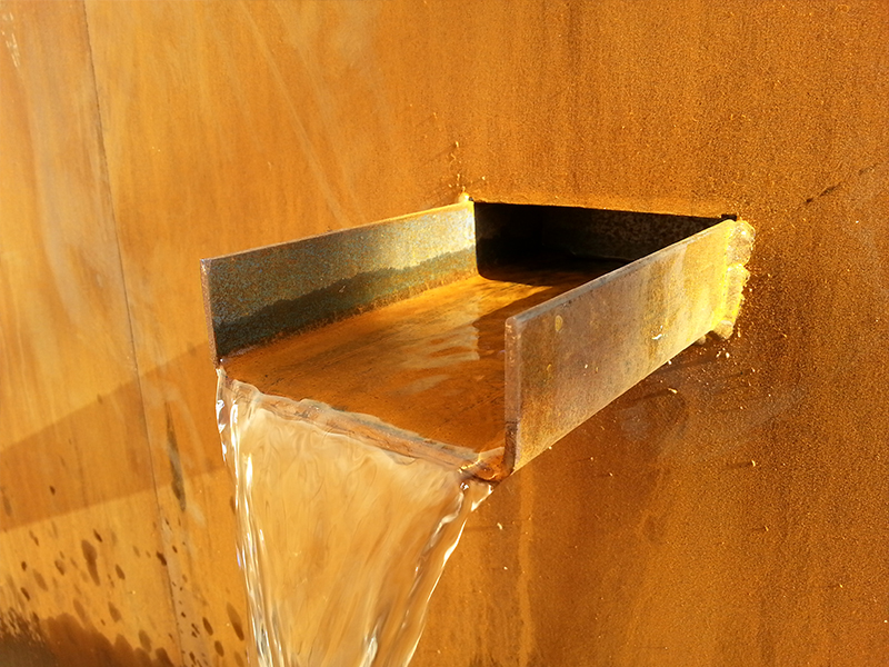 Cortenstaal Waterornament Waterval Waterwand Waterbak